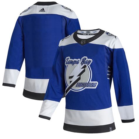 Men's Tampa Bay Lightning adidas Blue 2020/21 Reverse Retro Authentic ...