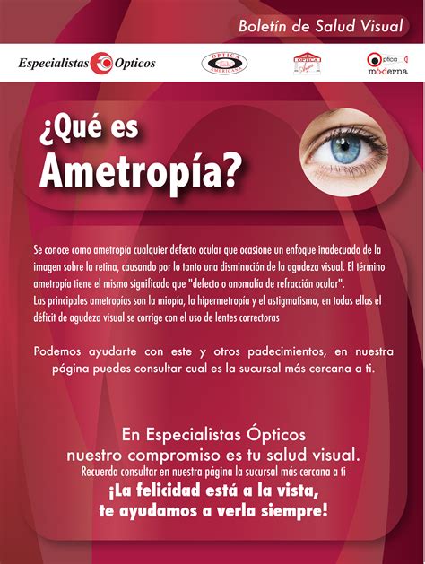 ¿Sabes qué es Ametropía? | Salud Visual | Pinterest