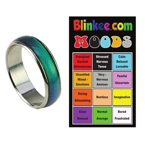 Free (almost) Mood Ring with Mood Ring Color Chart | Best Glowing Party Supplies