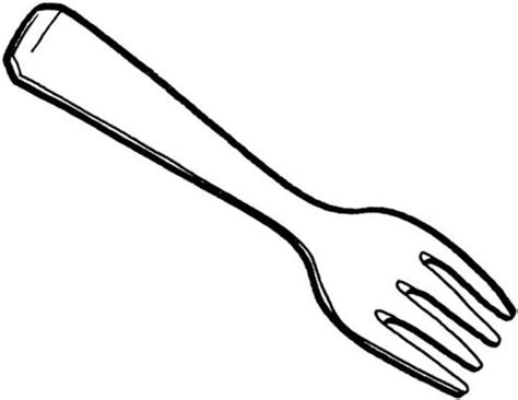 Fork coloring page from Kitchen-ware category. Select from 26077 printable crafts of cartoons ...