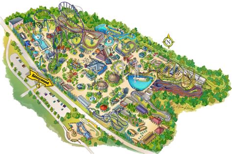 Kennywood Amusement Park Map Illustration