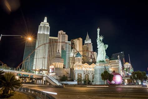 Beautiful Night View of the Strip in the Center of Las Vegas. Editorial ...