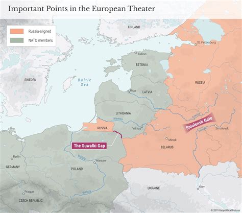 Map of the Suwalki Gap, a tough-to-defend flat narrow piece of land that is between Belarus and ...