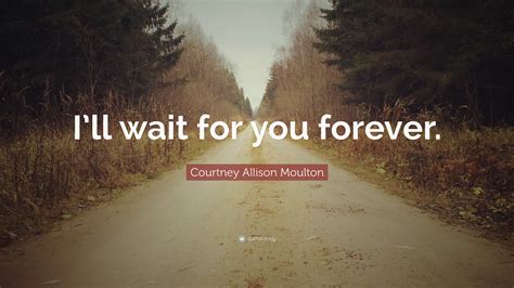 Courtney Allison Moulton Quote: “I’ll wait for you forever.”