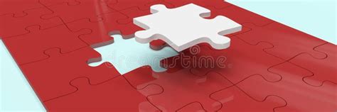 Final Piece of the Puzzle 3d Render Stock Illustration - Illustration ...