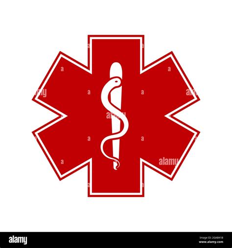 Medical Symbol of the Emergency in Red Color. Vector illustration ...