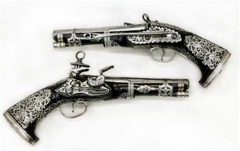 Signed by Francisco Pintan | Pair of Miquelet Pistols | Colonial Spanish, probably Mexico | The ...