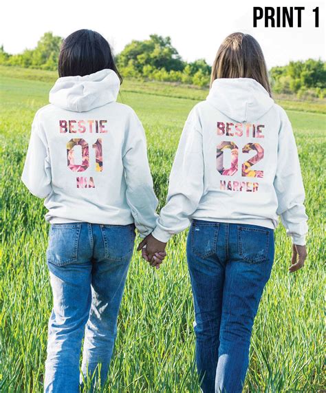 Personalized Bestie Hoodies, Bestie 01, Matching Best Friends Hoodies