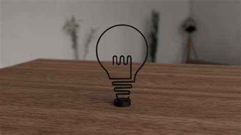 2D Bulb with stand by OrangeSs | Download free STL model | Printables.com