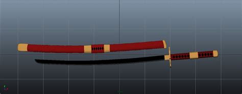 Sandai Kitetsu (roronoa zoro sword) 3D Model $50 - .ma .fbx .obj - Free3D