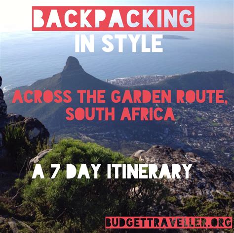 Backpacking in style across the Garden Route, South Africa: 7 day itinerary