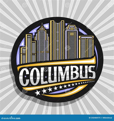 Vector logo for Columbus stock vector. Illustration of badge - 250486975