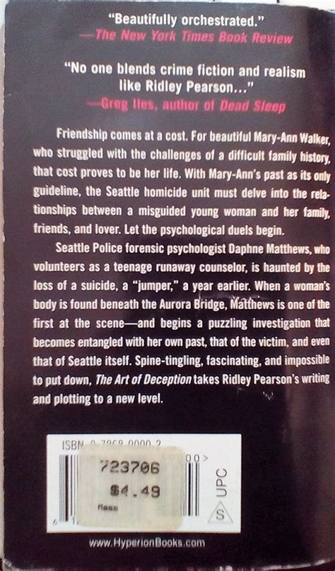 The Art of Deception by Ridley Pearson - Paperback - First Mass Market Edition - 2002 - from ...