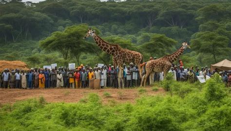 How is habitat loss impacting wild giraffe populations?