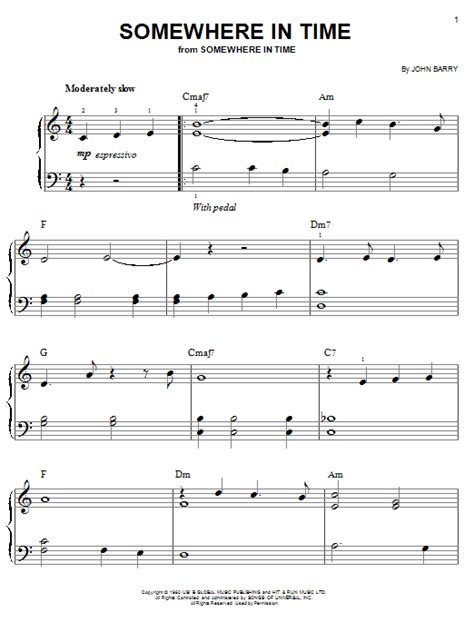 Somewhere In Time | Sheet Music Direct