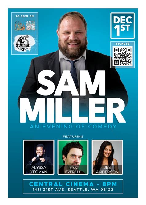 SAM MILLER: An Evening of Stand-Up Comedy in Seattle at Central