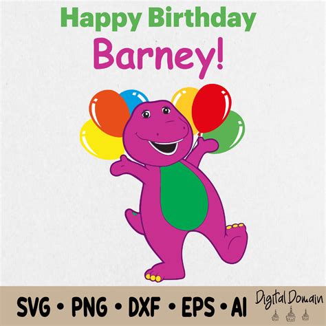 Happy Birthday Barney Svg, Barney Digital Designs, Barney Sv | Inspire ...