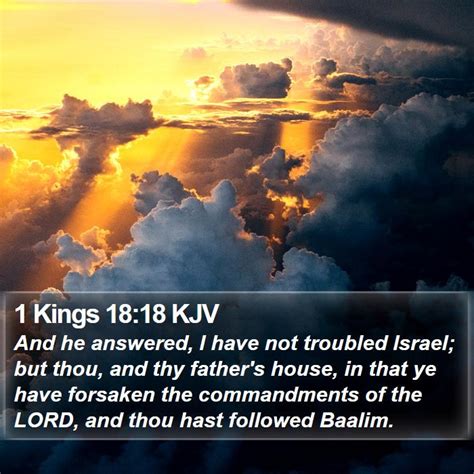 1 Kings 18:18 KJV Bible Verse Images