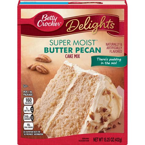 Betty Crocker Super Moist Butter Pecan Cake Mix 15.2 Oz - Walmart.com ...