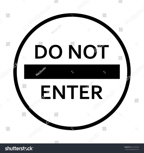 Do Not Enter Sign Vector Illustration Stock Vector (Royalty Free ...