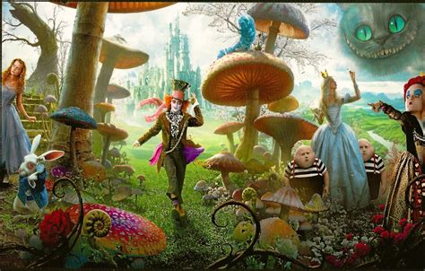 My Favorite Disney Postcards: Alice in Wonderland with Johnny Depp and Anne Hathaway