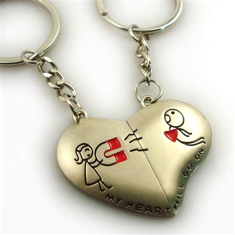 Wholesale Cheap Heart Matching Keychains For Couples - Couple Keychain