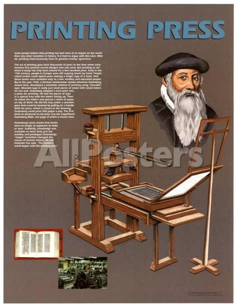 Inventions that Changed the World - The Printing Press Education Art ...