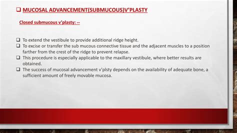 Vestibuloplasty | PPT