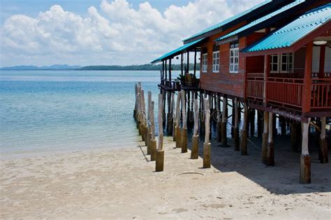 House On Stilts At The Tropical Beach Stock Images - Image: 24898814