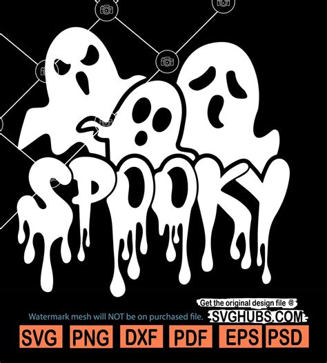 Halloween ghost SVG, spooky ghost SVG, Ghost drip svg, three ghosts svg, Ghost SVG file for ...