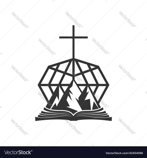 Christian church logo Royalty Free Vector Image