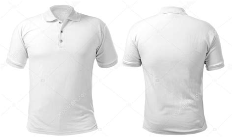 Camisa con cuello en blanco maqueta de la plantilla, vista frontal y ...