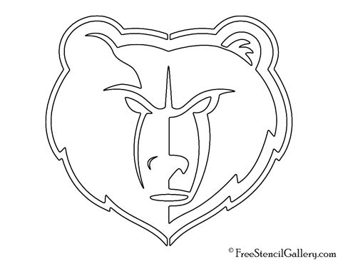 NBA Memphis Grizzlies Logo Stencil | Free Stencil Gallery