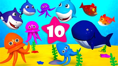 Ten Little Fish - Learn To Count to 10 - Children counting Song Numbers 1 thru 10 - YouTube