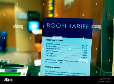 hotel room tariff Stock Photo - Alamy