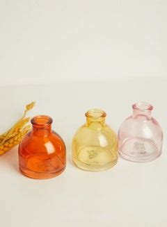 Buy Sass & Belle Multicolor Set Of 3 Warm Toned Mini Bud Vases for Women in KSA