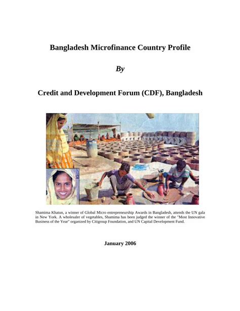 (PDF) Bangladesh Microfinance Country Profile · BKB= Bangladesh Krishi ...