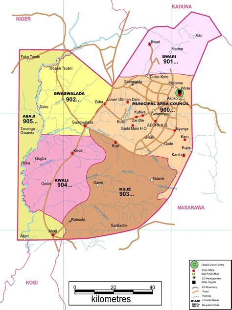 Abuja(FCT) Zip Code Map