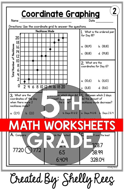 5th Grade Math Worksheets Free and Printable - Appletastic Learning | Fun math worksheets, 5 ...