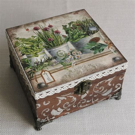 Wooden Tea Box - Etsy