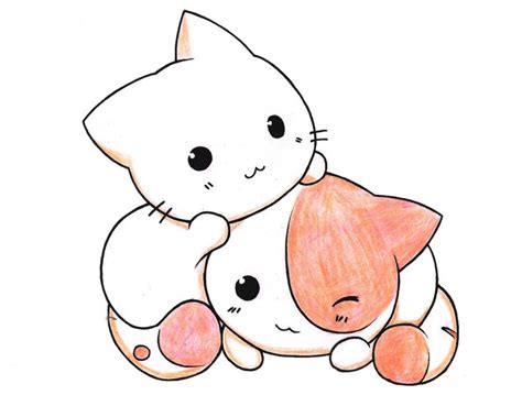 Kawaii Cats Render | Kitten drawing, Kitty drawing, Cute animal ...