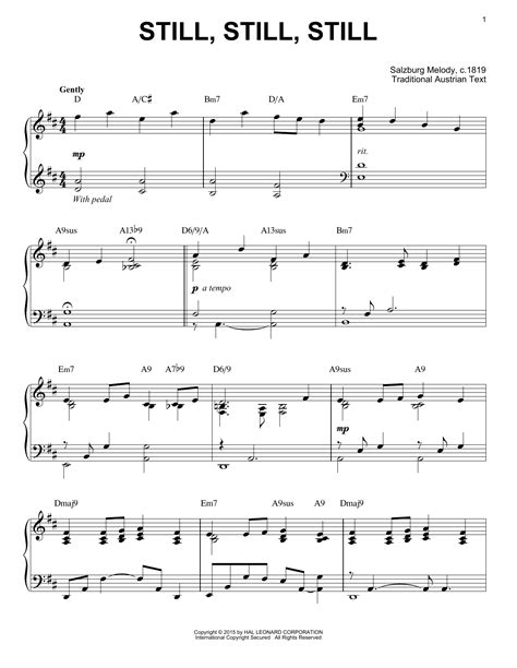 Still, Still, Still sheet music by Traditional (Piano – 161424)