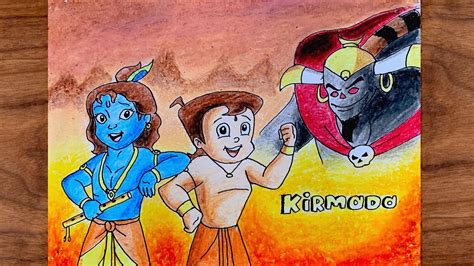 Chhota Bheem aur Krishna vs kirmada drawing || cartoon Drawing step by step for beginners - YouTube