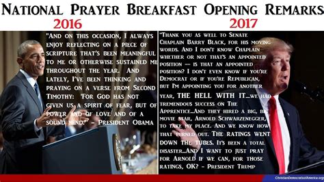 FACT CHECK: National Prayer Breakfast Remarks: President Trump vs. President Obama