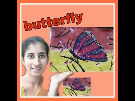 how to draw a butterfly scenery (step by step) painting tutorial ...