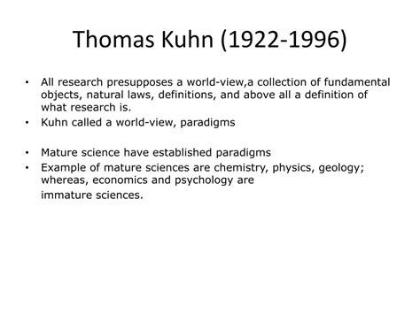 PPT - Thomas Kuhn (1922-1996) PowerPoint Presentation, free download - ID:4715478