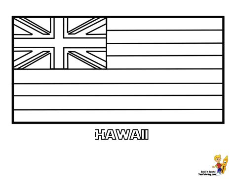 Hawaii State Flag Coloring Page - Coloring Home