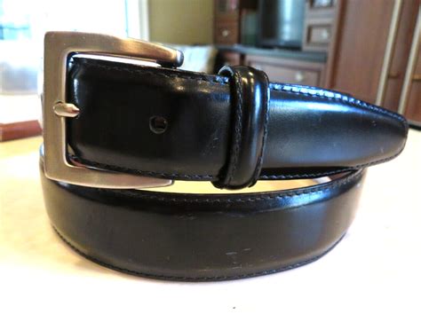 COACH Mens Leather SMOOTH Gloss Belt Black 34 Mens 1 … - Gem