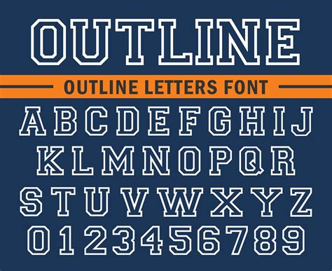 Outline Font Outline Letters Hollow Font Outline Letters Font With ...