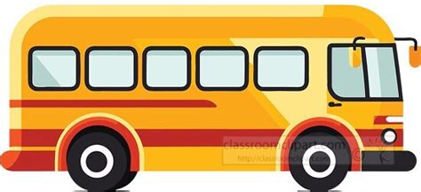 School Bus Clipart-orange red bus